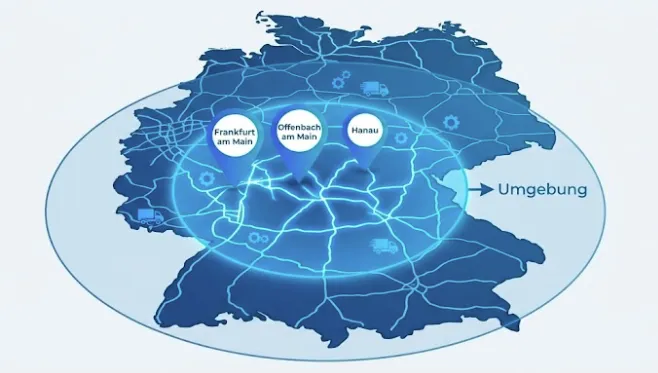 Einzugsgebiet Rhein-Main-Region